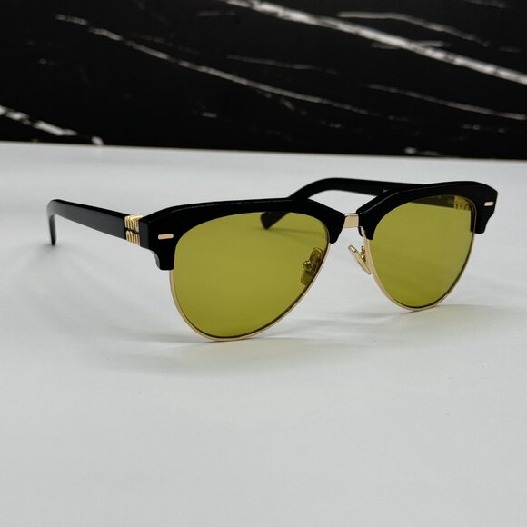 NEW MIU MIU MU 09ZS BLACK GREEN WOMEN SUNGLASSES MU09ZS 1AB07O - Picture 8 of 13